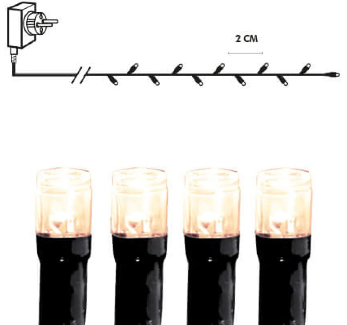 SERIE LED Ljusslinga Crispy Ice White 540L 10,8m Svart