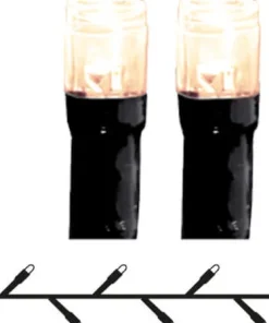 SERIE LED Ljusslinga Crispy Ice White 40L 2,8m Svart