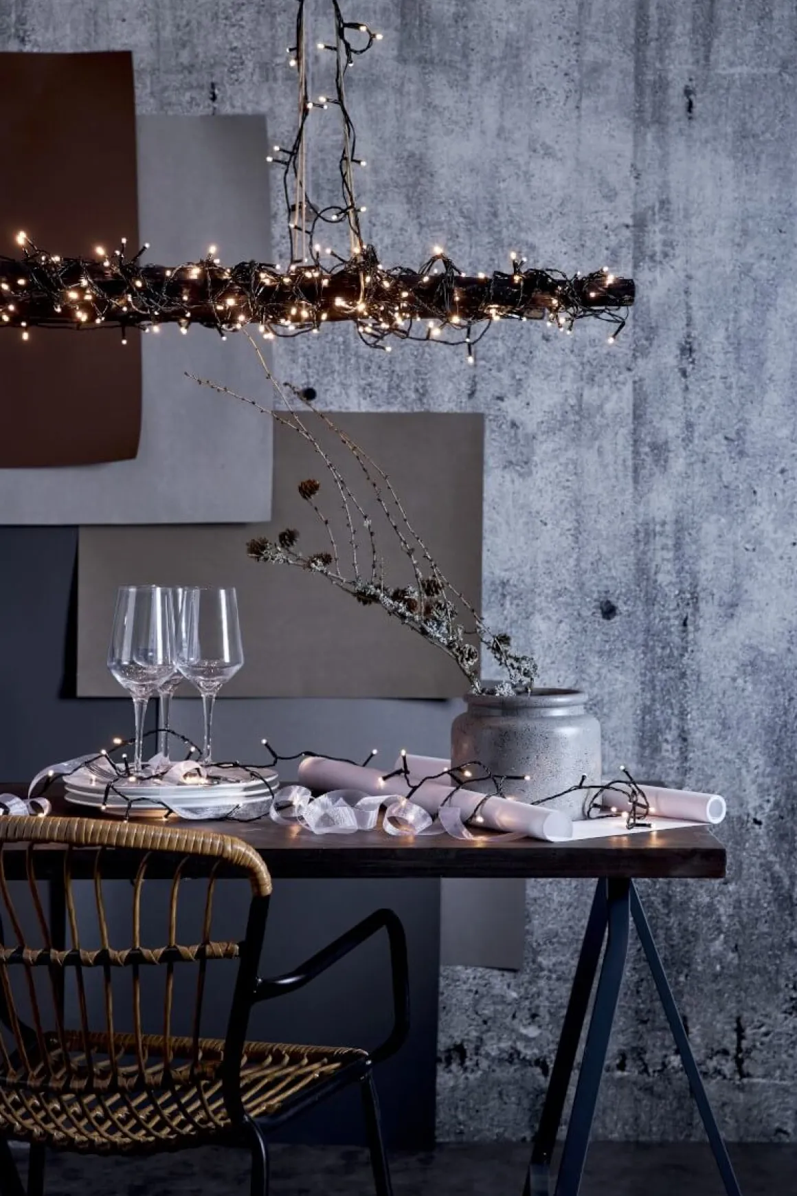 SERIE LED Ljusslinga Crispy Ice White 800L 16m Svart