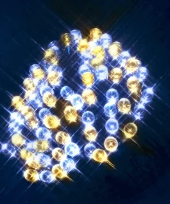 SERIE LED Ljusslinga 160L 16m Svart/Varm&Kallvit