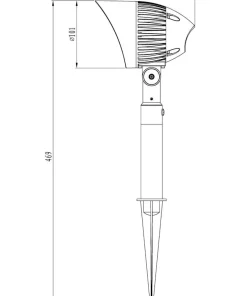 SIRIUS Trädgårdsspot 30cm 12V Svart IP65
