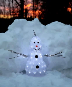 Snögubbe 38 cm Crystalo Dekorationsfigur