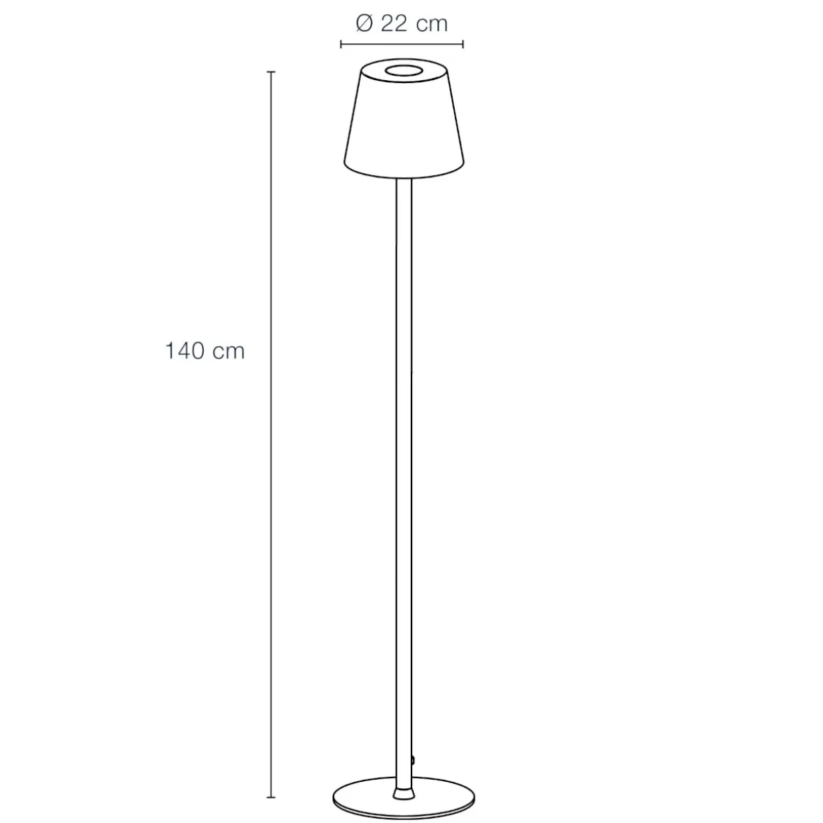 SOFY Golvlampa Utomhus 140cm IP65 Grå