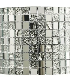SPEGELMOSAIK Vägglampa 20cm Krom