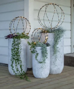 SPHERE Utomhusdekoration Batteri 44cm Svart