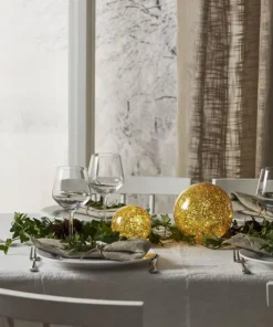 STAR FALL Glasdekoration Batteri 15cm Guld