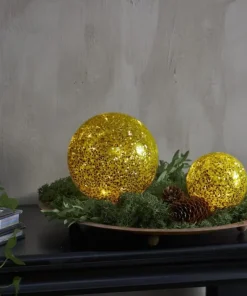 STAR FALL Glasdekoration Batteri 15cm Guld