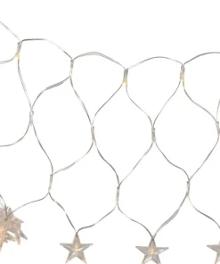 STARNET Ljusnät 4,8*0,4m 160LED IP44 Varmvit/Transparent