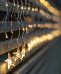 STARNET Ljusnät 4,8*0,4m 160LED IP44 Varmvit/Transparent