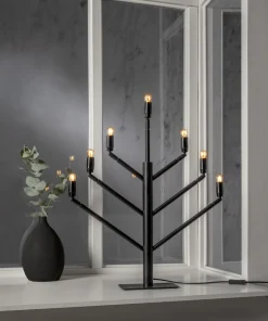 Stockholm Ljusstake 7L 65cm Svart