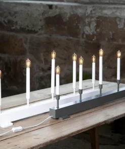 STORM RAK Träljusstake 89cm Vit