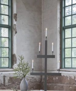STORM Träljusstake 118cm Grå