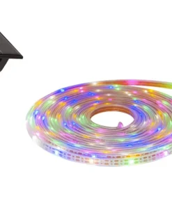 STRIP LIGHT Solcellsslinga 5m Flerfärgad