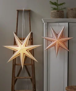 STRIPE Pappersstjärna 60cm Röd/Vit