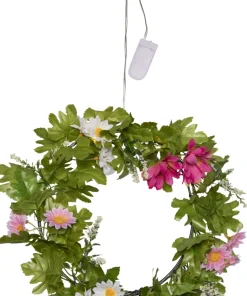 SUMMER Krans 30cm 15LED Grön Batteri