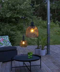 SUNLIGHT Solcellsdekoration 24cm Svart IP44