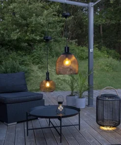 SUNLIGHT Solcellsdekoration 48cm Svart IP44