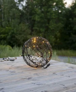SYSTEM LED Utomhusdekoration Boll 35cm Svart