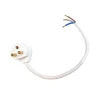 TAKKONTAKT Klass 1 Jordad 19cm Kabel Vit Cottex