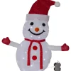 TECIDY Utomhusdekoration Snögubbe Batteri 70cm Vit/Röd