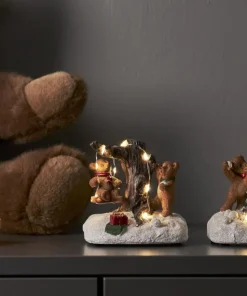TEDVILLE Björnlek Batteri 10cm Flerfärgad