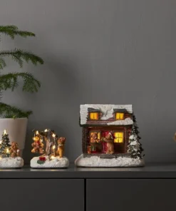TEDVILLE Björnlek Hus Batteri 18cm Flerfärgad