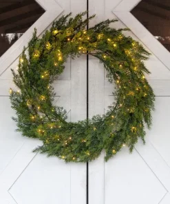 THUJA Krans 80cm 80LED Grön IP44
