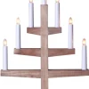 TRAPP Ljusstake 7L 54cm Brun