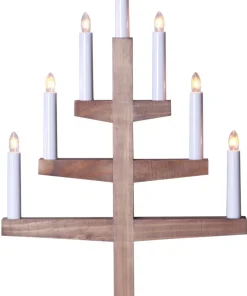 TRAPP Ljusstake 7L 54cm Brun