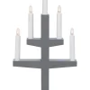 TRAPP Ljusstake 5L 46cm Grå