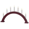 TRAPP Träljusstake 7L 34cm Båge Röd
