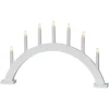 TRAPP Träljusstake 7L 34cm Båge Vit