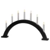 TRAPP Träljusstake 7L 34cm Båge Svart