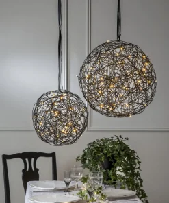 TRASSEL Utomhusdekoration 30cm 50LED IP44 Svart