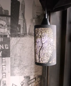 TREE Fönsterlampa 8cm Svart