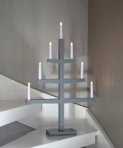 Tripp Ljusstake 7L 77cm Grå
