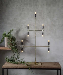 TWICE Ljusstake 9L 91cm Mässing