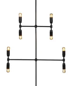 TWICE Ljusstake 9L 91cm Svart