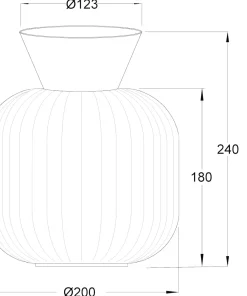 VANJA Plafond 20cm Svart/Vit