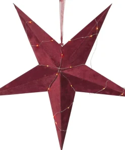 VELVET Pappersstjärna 60cm 40LED Röd