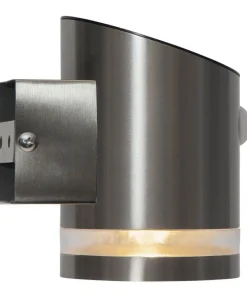 VENICINI Vägglykta Solcell Sensor 12,5cm Silver