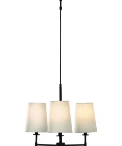 VERBIER Taklampa 3L 41cm Svart/Vit
