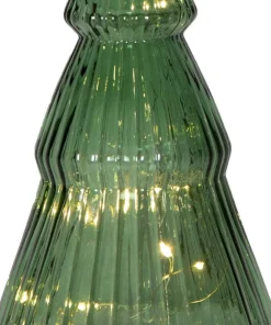 VERDE Glasdekoration Batteri 19,5cm Grön