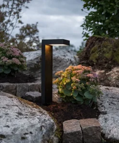 VICINI Solcells-pollare 38cm Svart