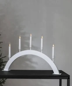 VIND Ljusstake 5L 57cm Vit