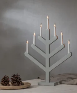 VINGA Ljusstake 7L 62cm Grå