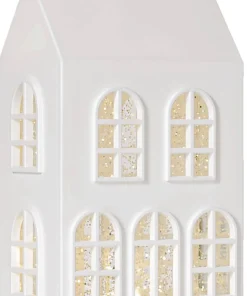 VINTER Inomhusdekoration Hus Batteri 22,5cm Vit