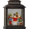 VINTER Lykta med Barn & Snögubbe 27cm Brons