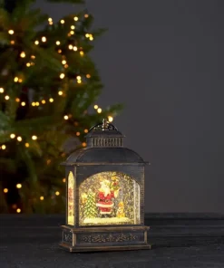 VINTER Lykta med Tomte 21cm Brons
