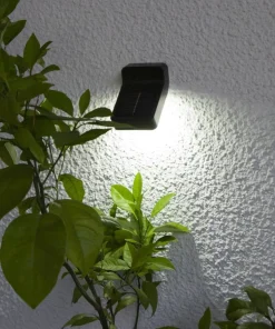 WALLY Solcells-vägglykta 5,5cm Svart IP44